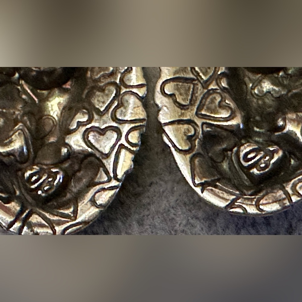 Brighton Woman’s Face Cameo Inspired Silver Tone Stud Post Earrings - Picture 3 of 4